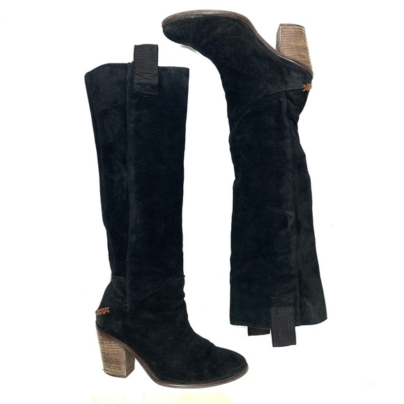 Free People Slouchy Suede Heeled Boots - Picture 2 of 9